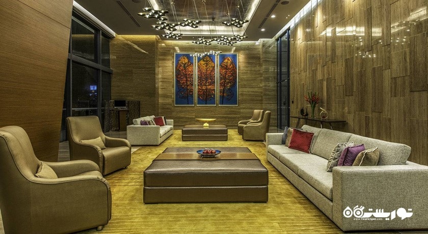 نمای محوطه نشیمن لابی هتل