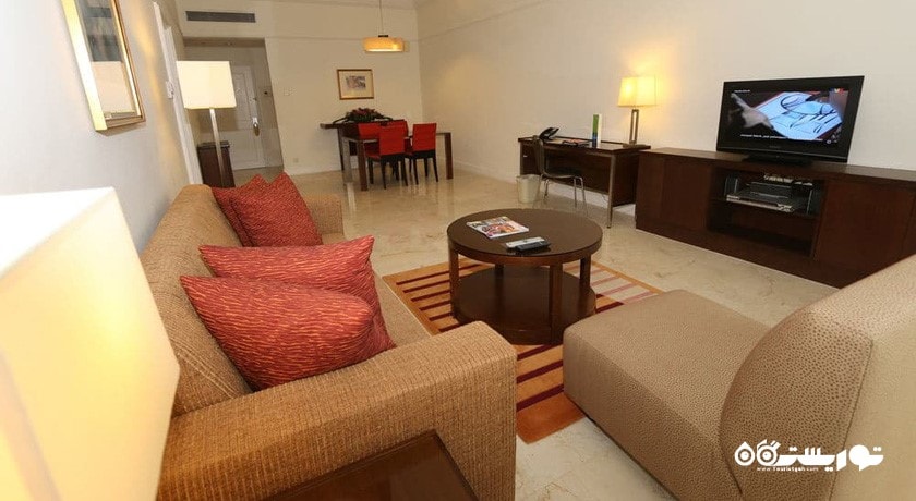 محوطه نشیمن آپارتمان یک خوابه پرمیر