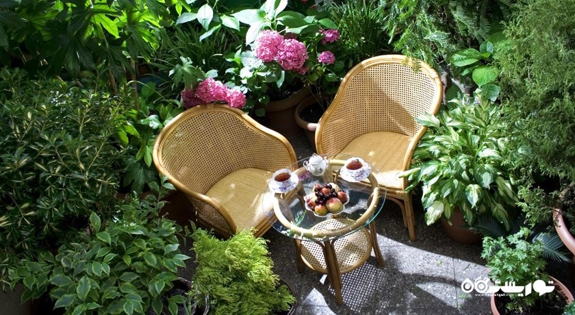 محوطه نشیمن در فضای سبز