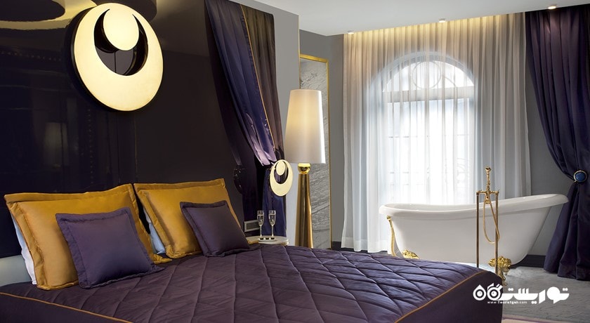 نمای تخت بزرگ اتاق لافت