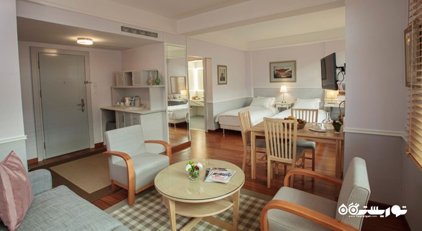 محوطه نشیمن آپارتمان هتل