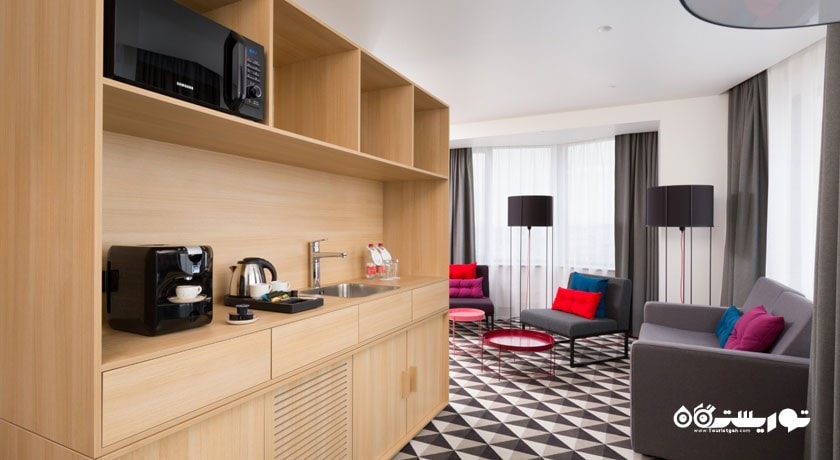 محوطه نشیمن آپارتمان هتل