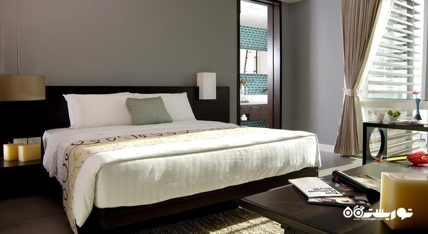 نمای تخت بزرگ اقامتگاه دوخوابه