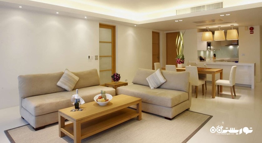 محوطه نشیمن سوئیت لاکچری دوخوابه