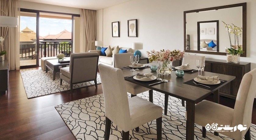 محوطه نشیمن آپارتمان تک خوابه