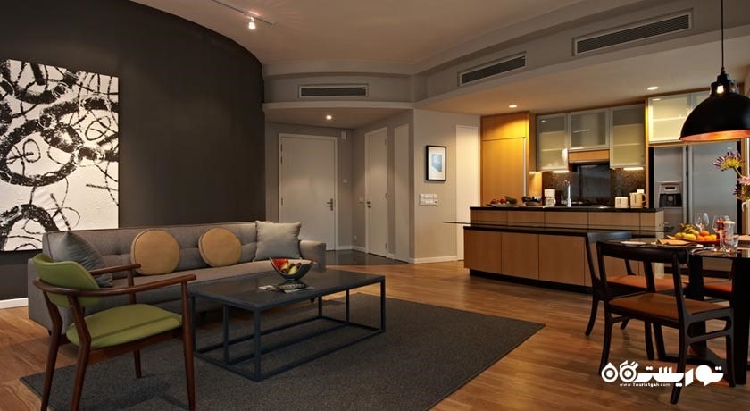 محوطه نشیمن سوئیت دوخوابه