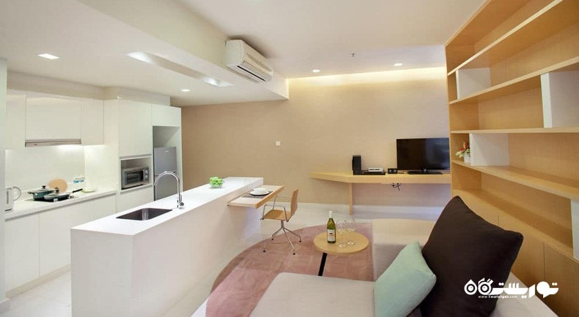 محوطه نشیمن سوئیت یک خوابه