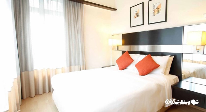 نمای تخت بزرگ سوئیت دوخوابه