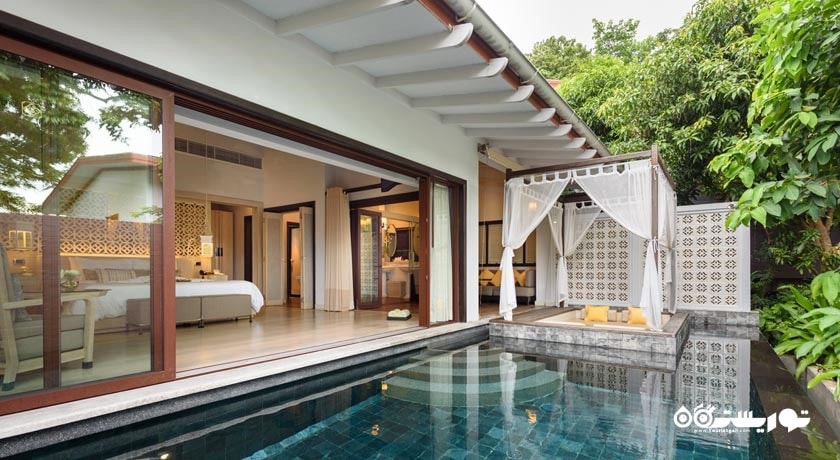 نمای استخر اختصاصی ویلا پول