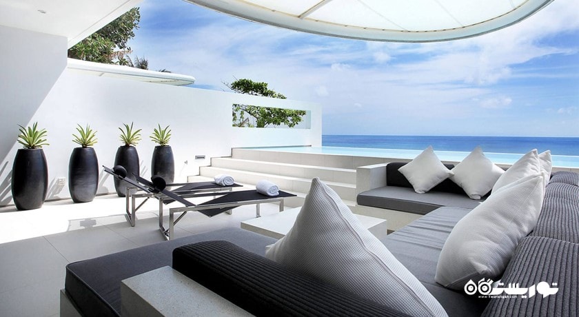 محوطه نشیمن تراس ویلا اسکای