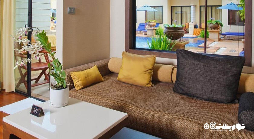 محوطه نشیمن ویلا یک خوابه