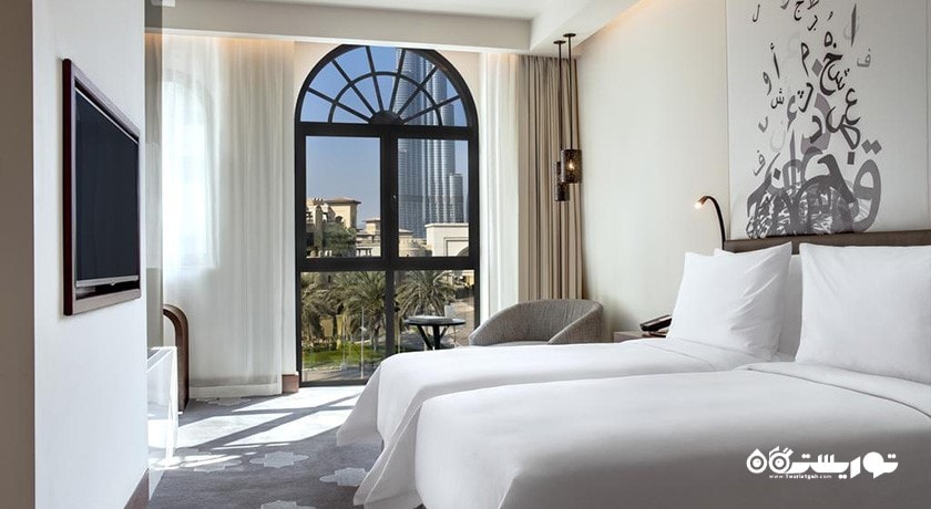 تخت های اتاق دلوکس با چشم انداز شهر