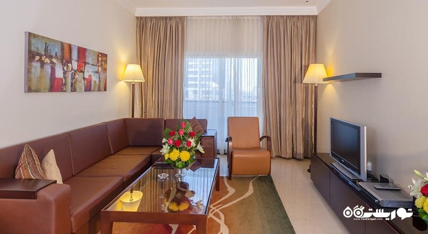 محوطه نشیمن آپارتمان یک خوابه