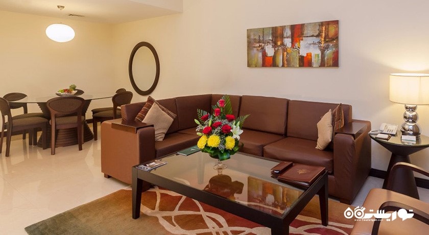 محوطه نشیمن آپارتمان دوخوابه