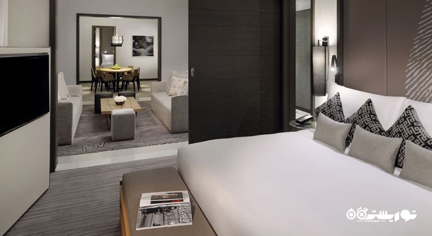 نمای تخت بزرگ سوئیت دوخوابه