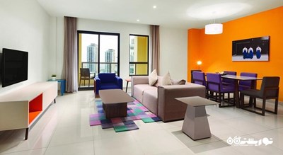 محوطه نشیمن آپارتمان دوخوابه