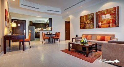 محوطه نشیمن آپارتمان دوخوابه دلوکس