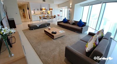 محوطه نشیمن آپارتمان سه خوابه پرمیر
