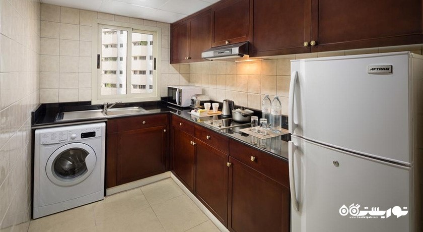نمای آشپزخانه آپارتمان های هتل