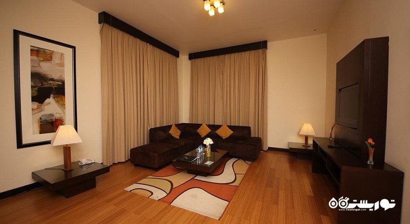 محوطه نشیمن آپارتمان یک خوابه