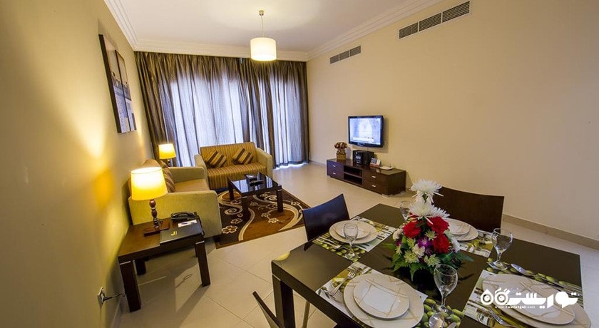 محوطه نشیمن آپارتمان یک خوابه