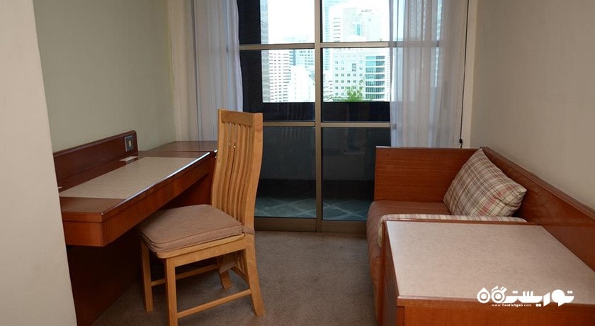 محوطه نشیمن آپارتمان دوخوابه دلوکس