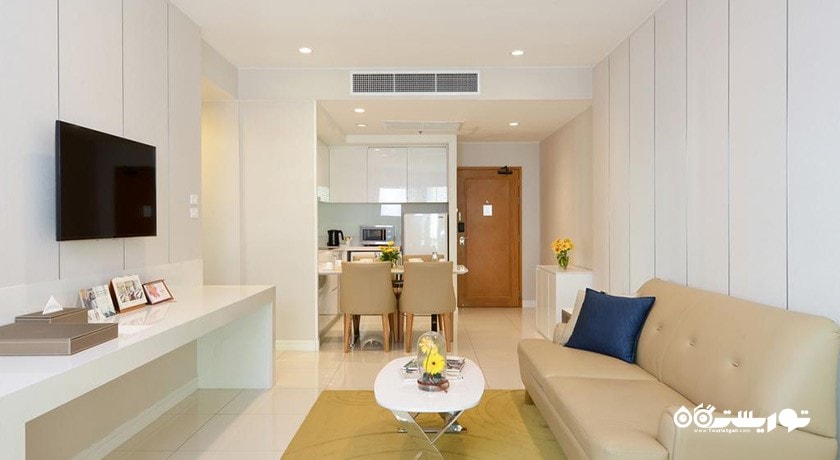 محوطه نشیمن سوئیت دو خوابه