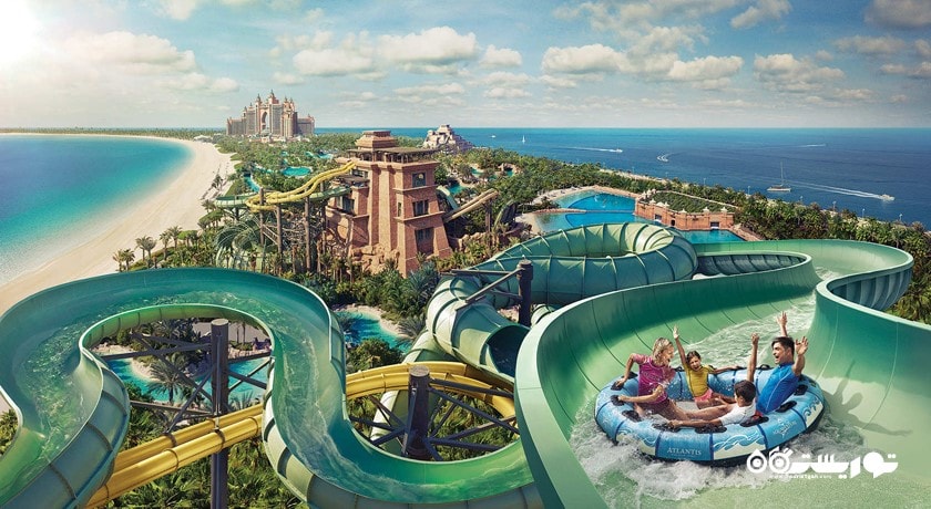 سرگرمی پارک آبی آکوآونچر شهر امارات متحده عربی کشور دبی
