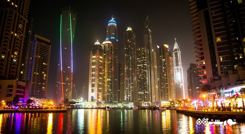  پیاده روی دبی مارینا شهر امارات متحده عربی کشور دبی