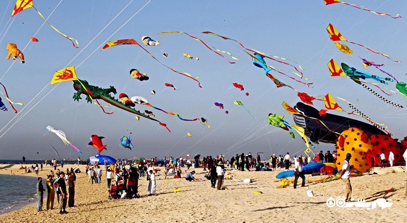 سرگرمی کایت بیچ شهر امارات متحده عربی کشور دبی