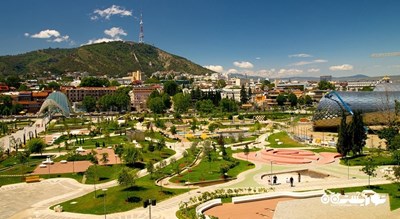 سرگرمی پارک ریکه در تفلیس شهر گرجستان کشور تفلیس