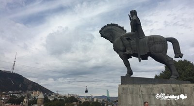  بنای یادبود پادشاه واختانگ گرگاسالی شهر گرجستان کشور تفلیس