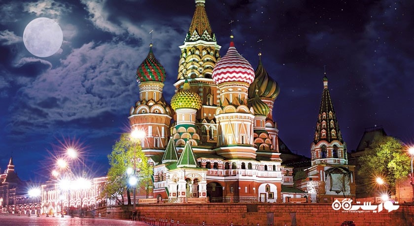  کلیسای جامع سنت باسیل شهر روسیه کشور مسکو