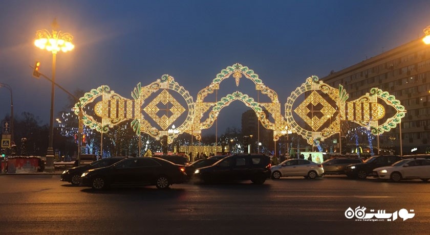  میدان پوشکین شهر روسیه کشور مسکو