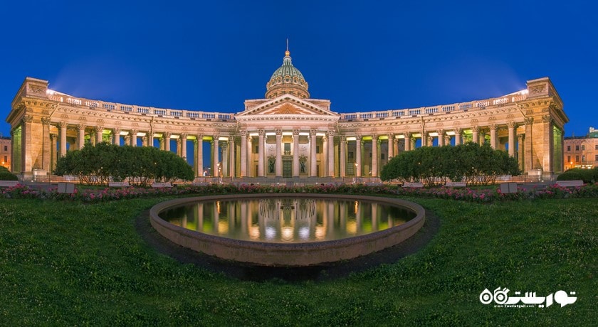  کلیسای جامع کازان شهر روسیه کشور سن پترزبورگ