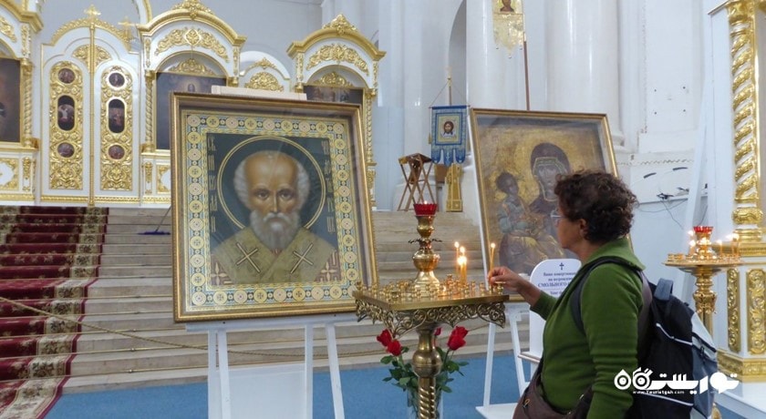  کلیسای اسمولنی شهر روسیه کشور سن پترزبورگ