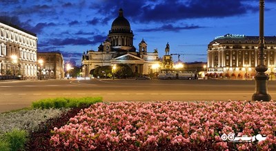  میدان سنت ایزاک (اسحاق مقدس) شهر روسیه کشور سن پترزبورگ