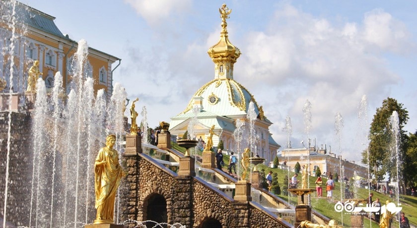  کاخ موزه و باغ پترهوف شهر روسیه کشور سن پترزبورگ