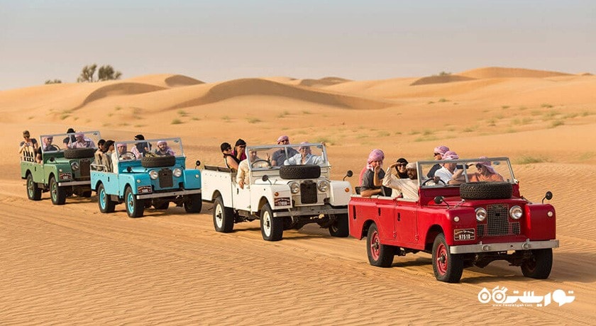 سرگرمی سافاری در کویر دبی شهر امارات متحده عربی کشور دبی