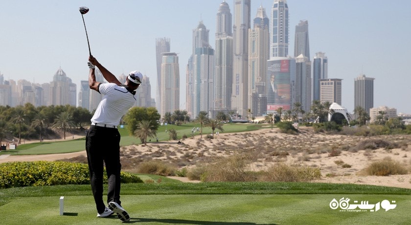 سرگرمی گلف در دبی شهر امارات متحده عربی کشور دبی