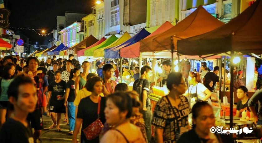 مرکز خرید بازار واکینگ استریت پوکت شهر تایلند کشور پوکت