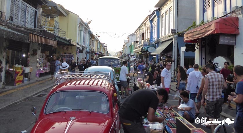 مرکز خرید بازار واکینگ استریت پوکت شهر تایلند کشور پوکت