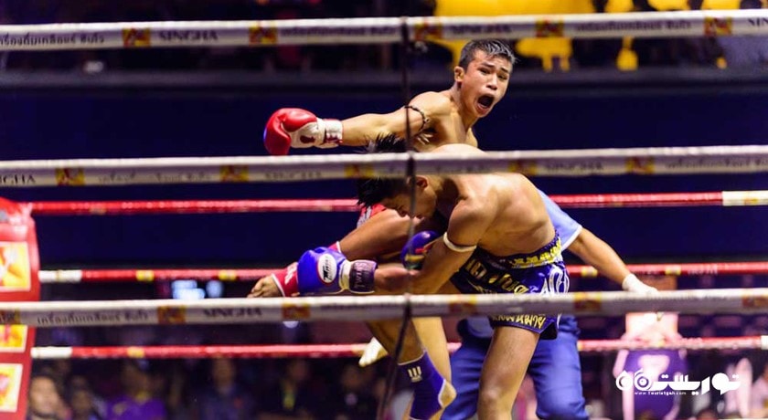 سرگرمی تماشای مسابقات بوکس تایلندی شهر تایلند کشور پوکت