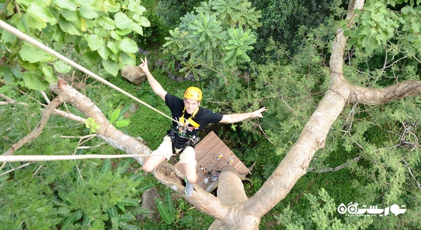 سرگرمی زیپ لاین شهر تایلند کشور پوکت