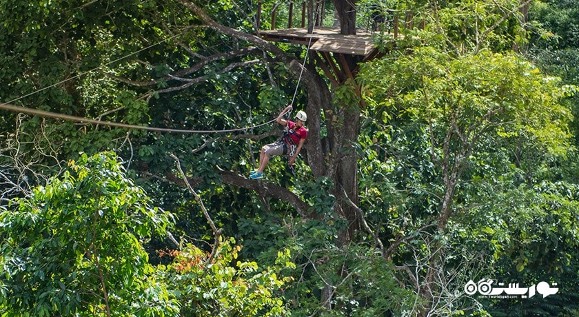 سرگرمی زیپ لاین شهر تایلند کشور پوکت