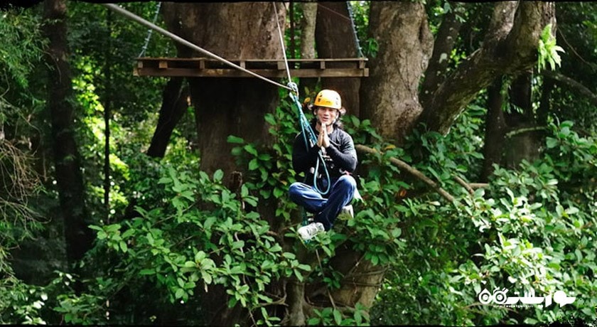 سرگرمی زیپ لاین شهر تایلند کشور پوکت