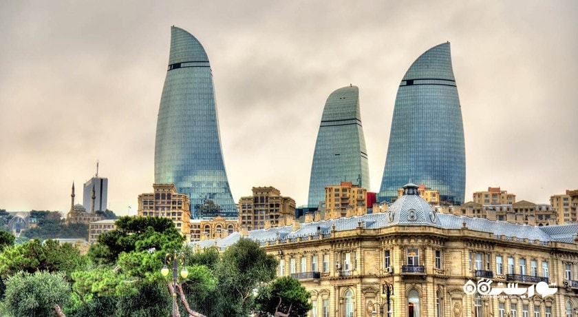  برج های شعله شهر آذربایجان کشور باکو