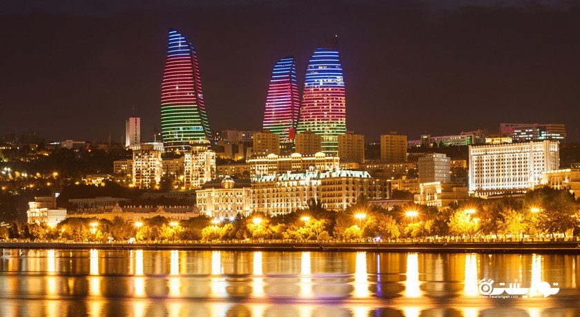 برج های شعله شهر آذربایجان کشور باکو