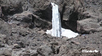  آبشار یخی نوا شهرستان مازندران استان آمل