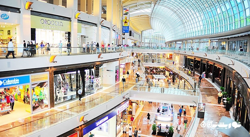 مرکز خرید شاپس در مارینا بی سندز شهر سنگاپور کشور سنگاپور